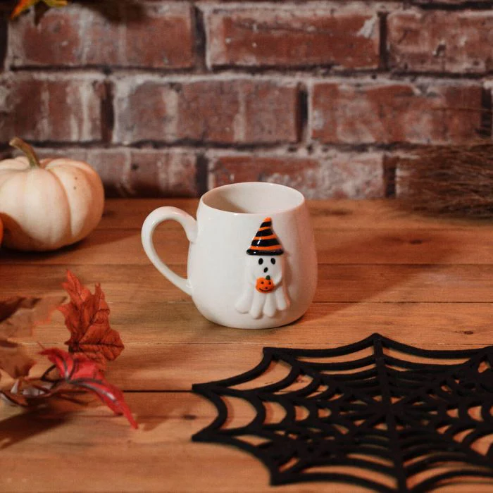 Spooktacular Embossed Mug With Ghost Stoneware Mug - Image 2