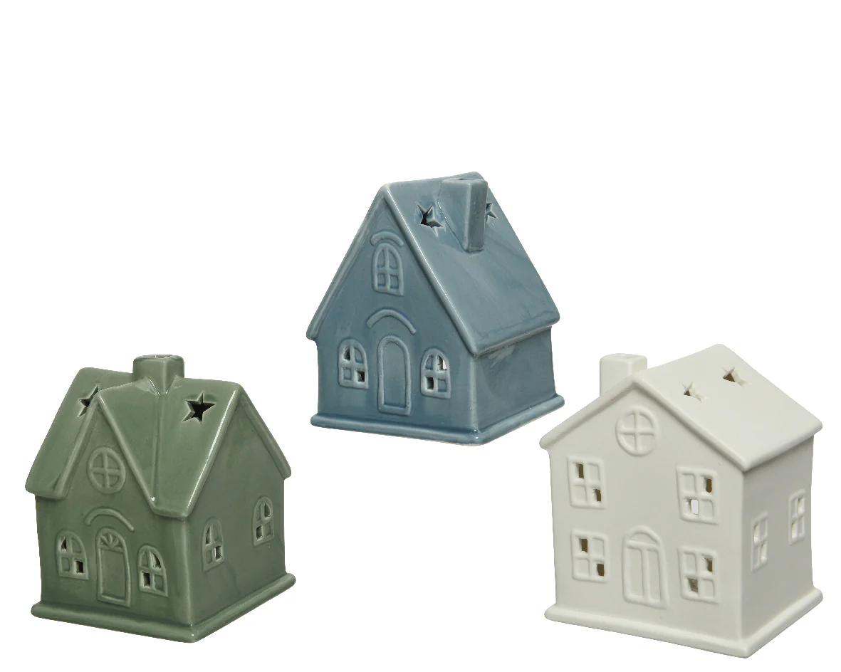 House Shaped Porcelain Tea Light Holder