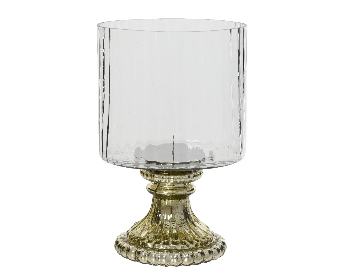 Hurricane Glass Antique Style Tealight Holder - Image 3