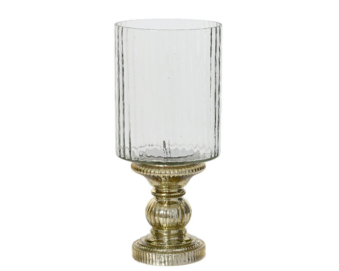 Hurricane Glass Antique Style Tealight Holder - Image 4