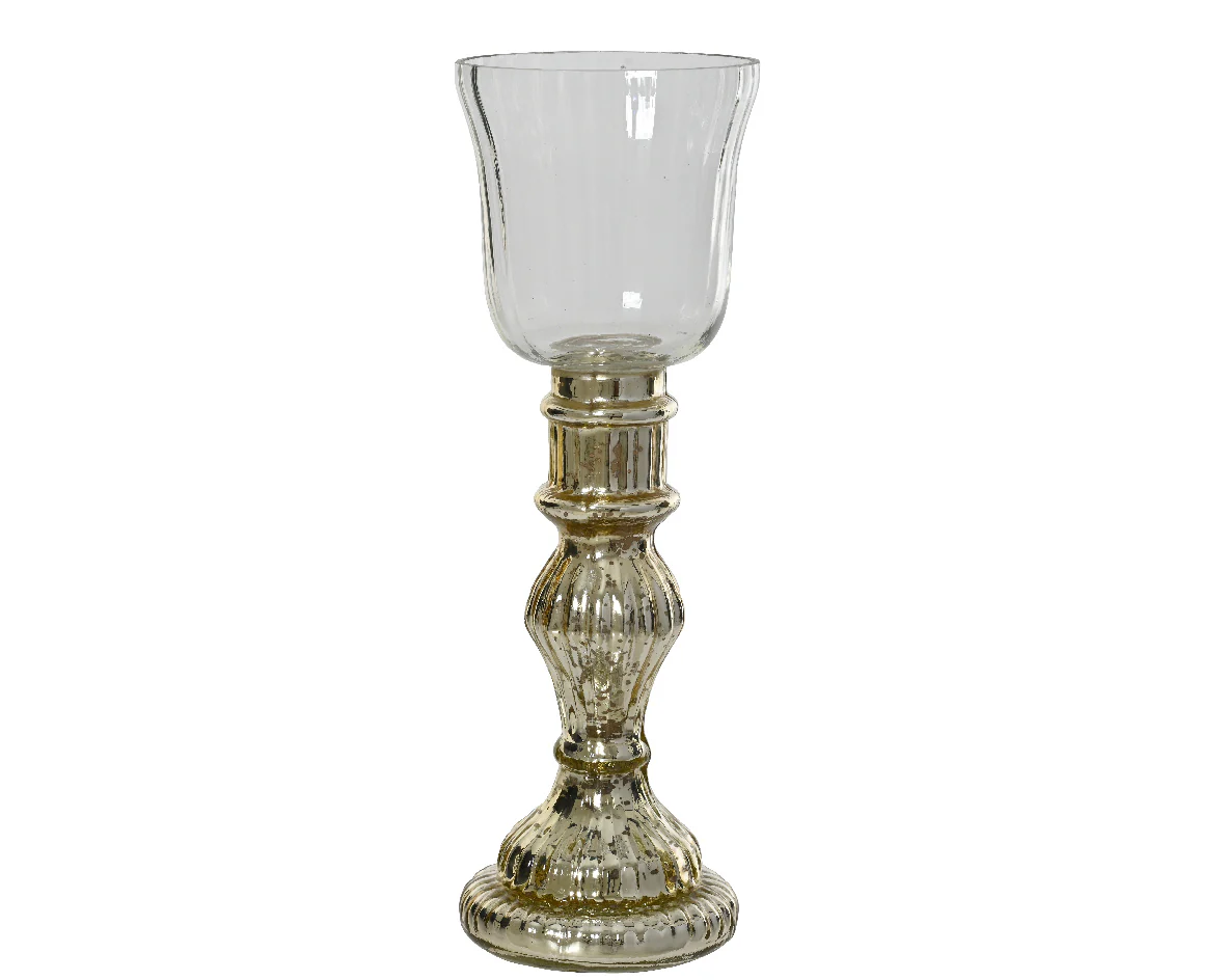 Hurricane Glass Antique Style Tealight Holder