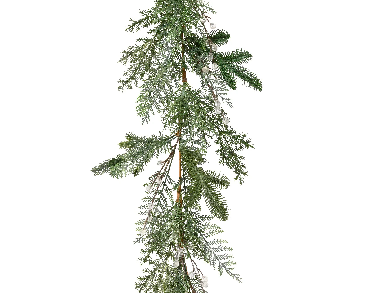 Icy Indoor Christmas Garland