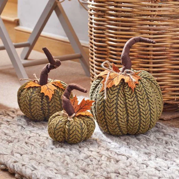 Large Halloween Autumn PlushPumpkin Green - 16cm - Image 2