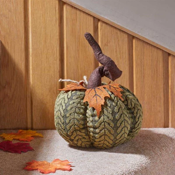 Large Halloween Autumn PlushPumpkin Green - 16cm - Image 3