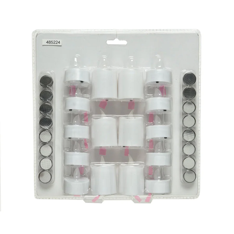 LED Plastic Tea-lights & Votive Lights - Set of 16 - Image 2