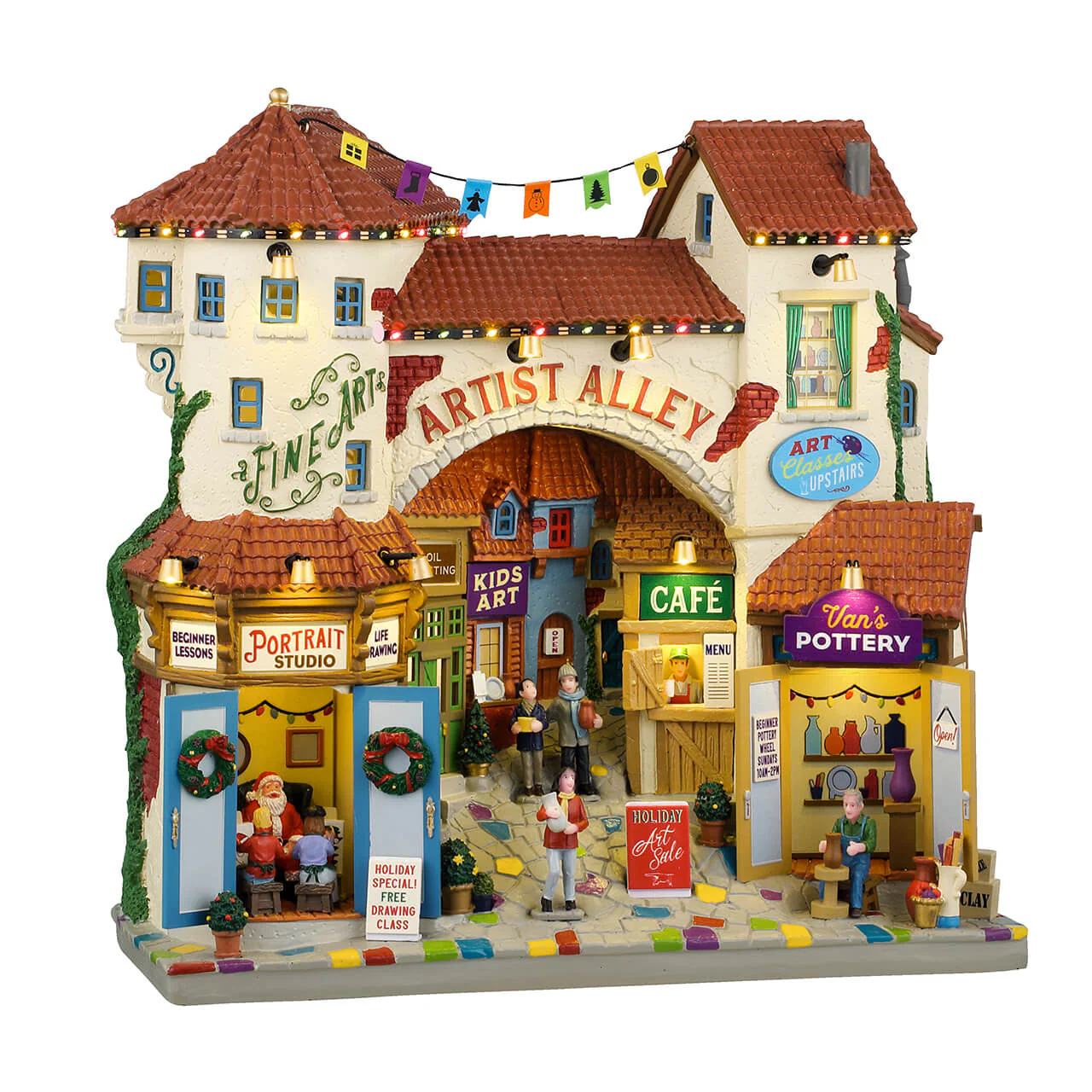 Lemax - Jingle Bell Artist Alley Light Up Village Scene
