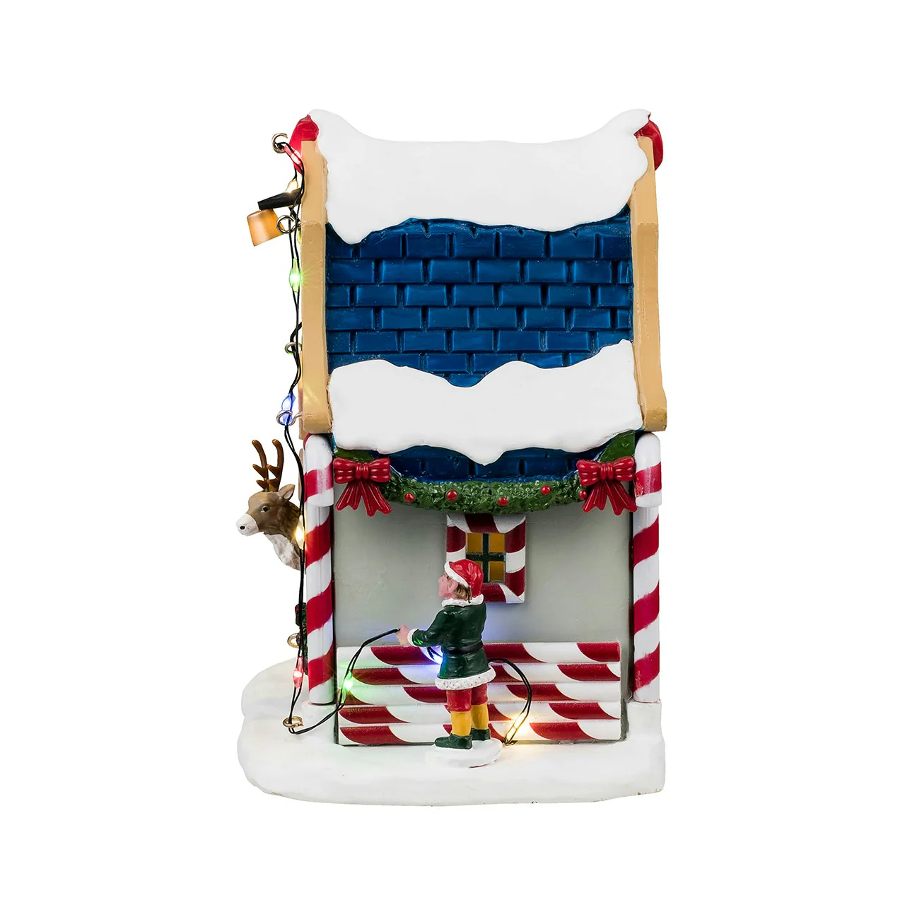 Lemax - Blitzen's Den Reindeer House with Elf - Image 3