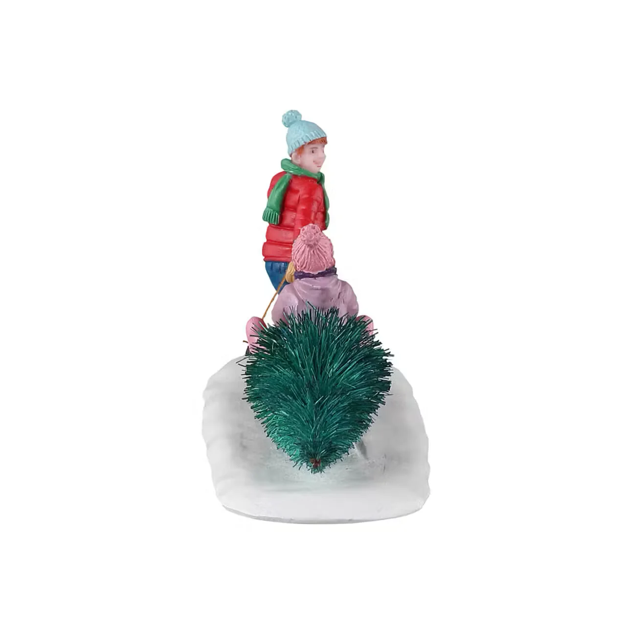 Lemax Bringing Home Our Tree Christmas Village Figurine with Boy, Girl & Dog - Image 2