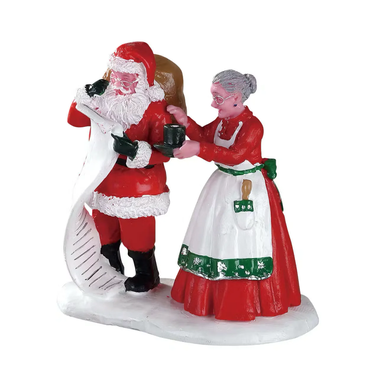 Lemax Chocolate To Go Santa & Mrs Claus Christmas Village Figurine