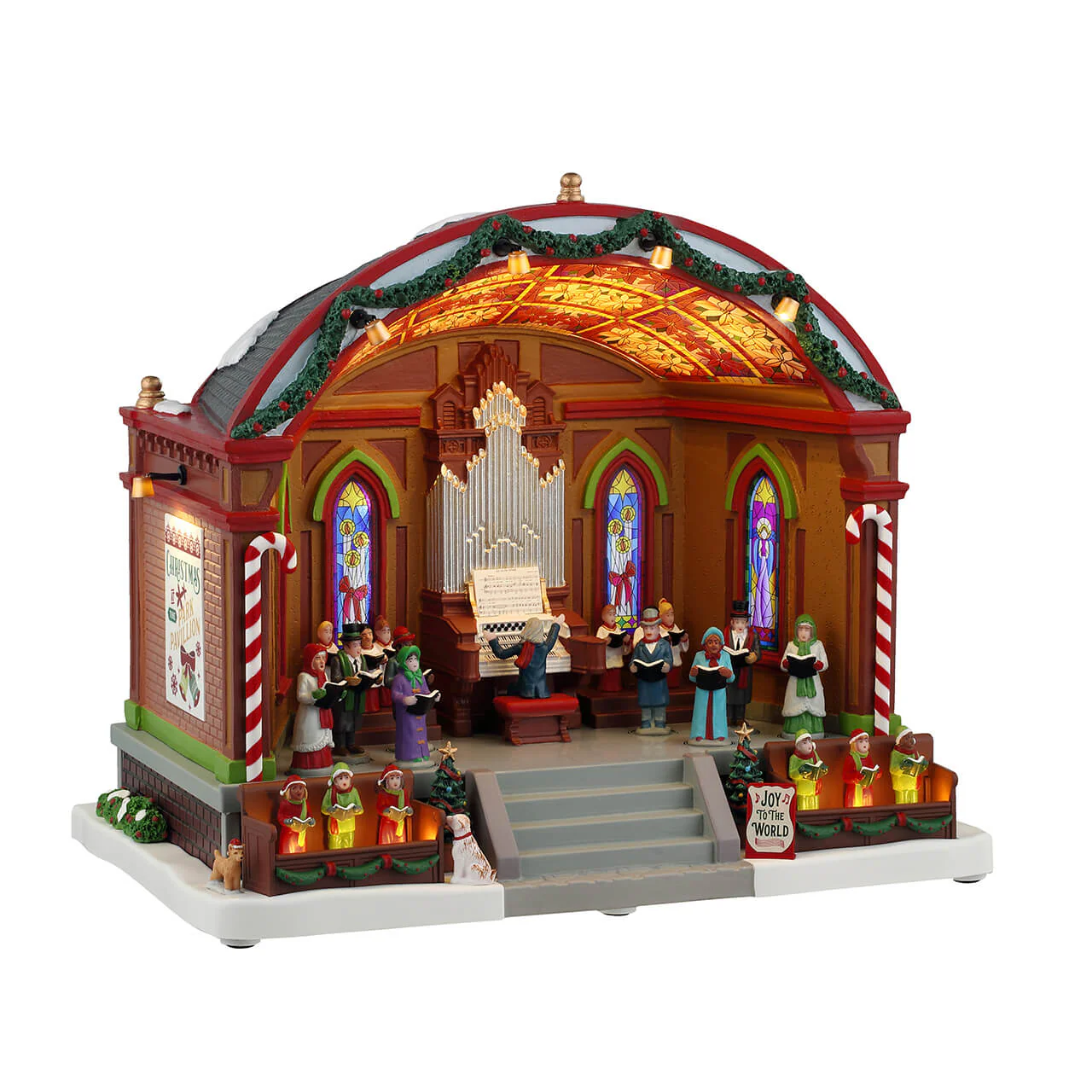 Lemax - Christmas At The Park Pavilion Choir & Organ Animated with Lights, Sound & Motion