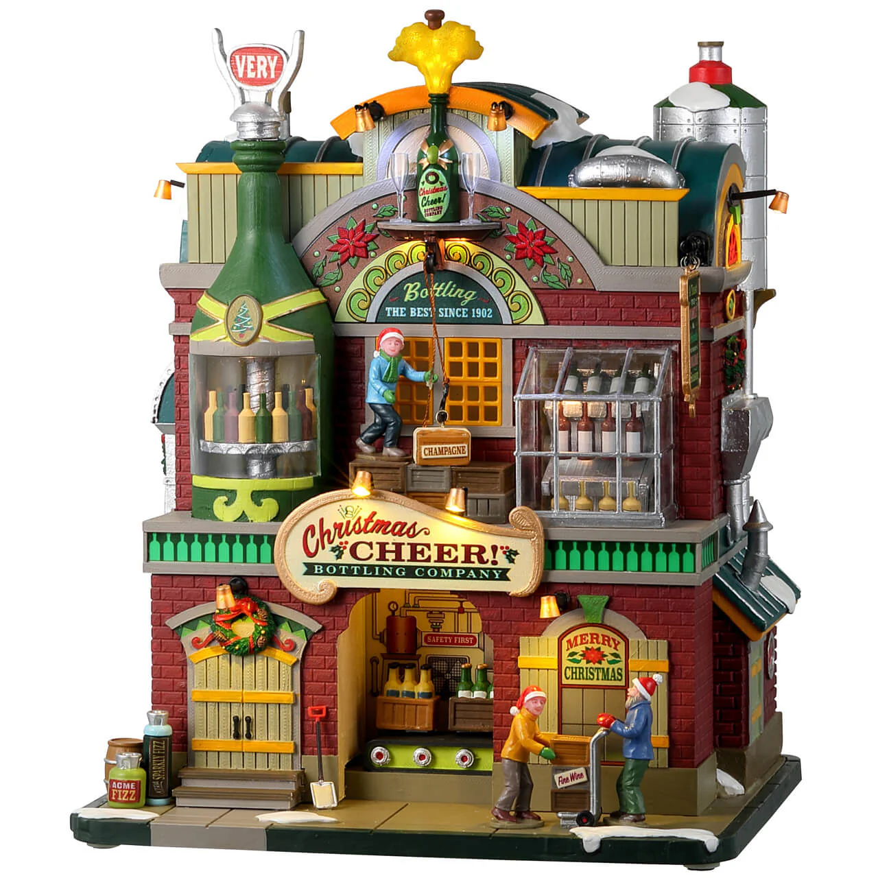 Lemax - Christmas Cheer Bottling Company Animated with Lights, Motion & Sound