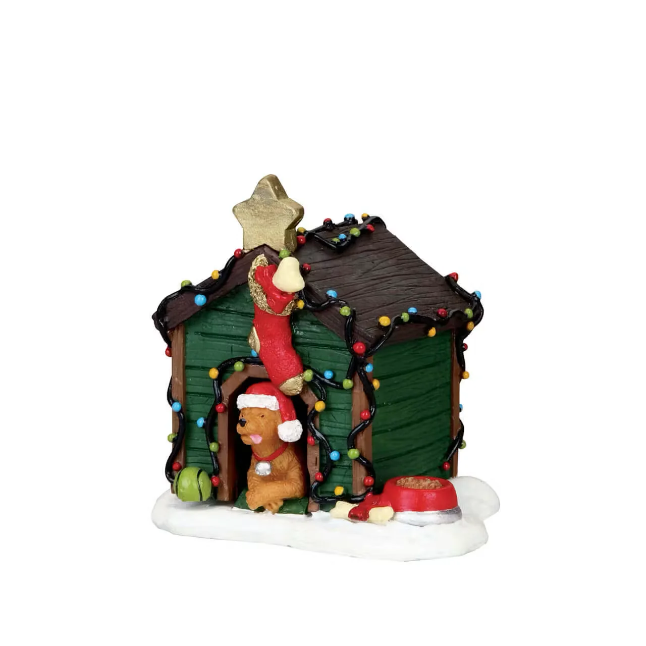 Lemax Decorated Light Doghouse Christmas Village Figurine