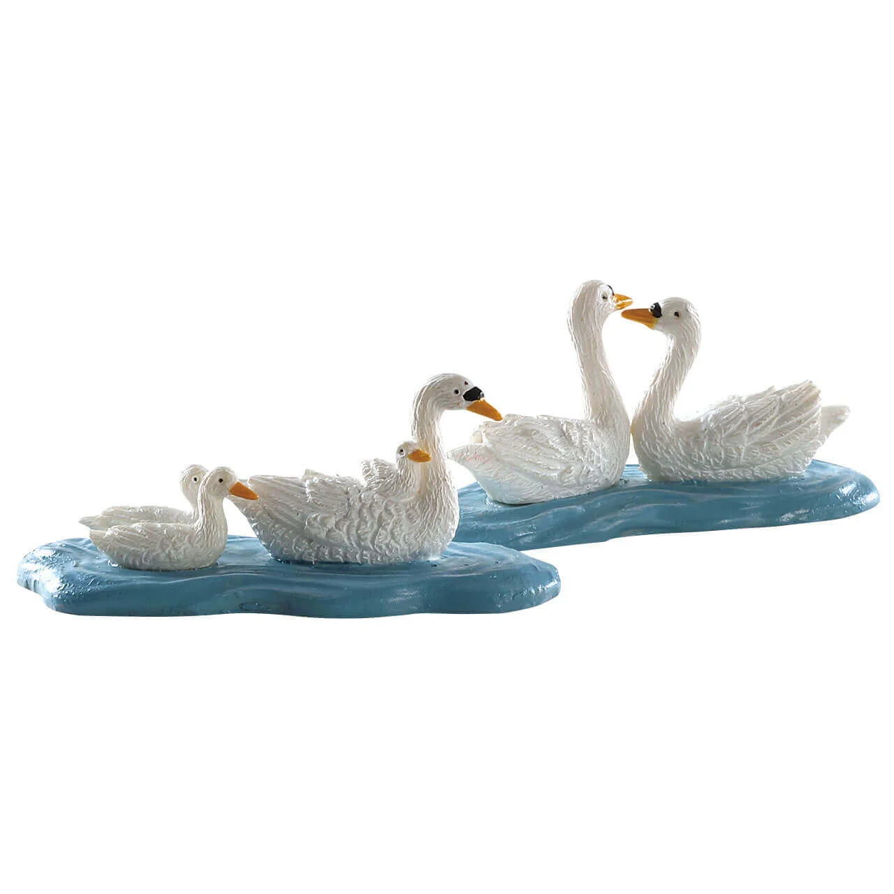 Lemax Family of Swans- Christmas Figurine Set of 2