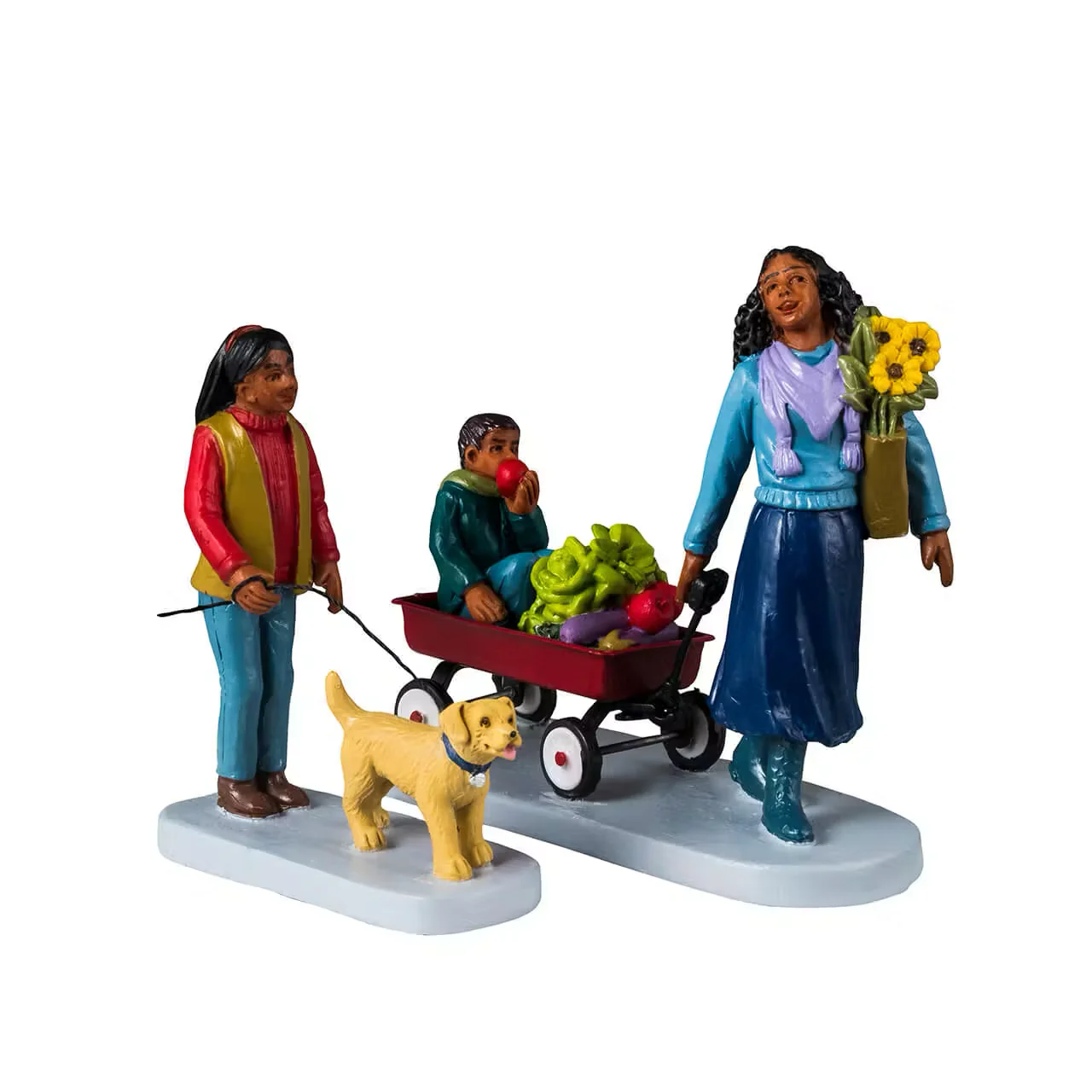Lemax Farmer's Market Saturday Christmas Village Figurines - Set of 2