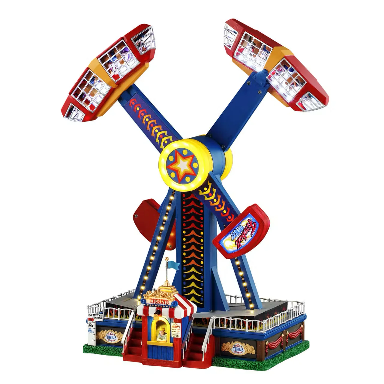 Lemax Fireball Frenzy Fairground Ride- with Lights, Sound & Motion