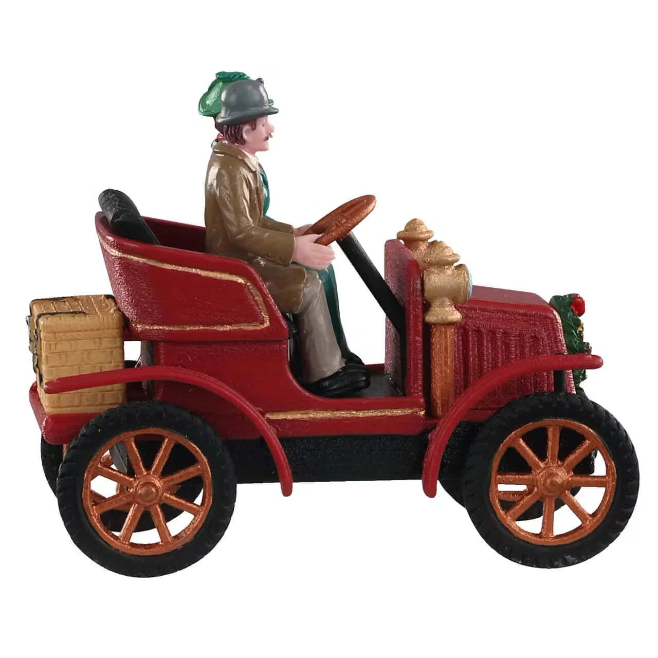 Lemax First Car In Town Red Vintage Car Christmas Village Figurine - Image 2