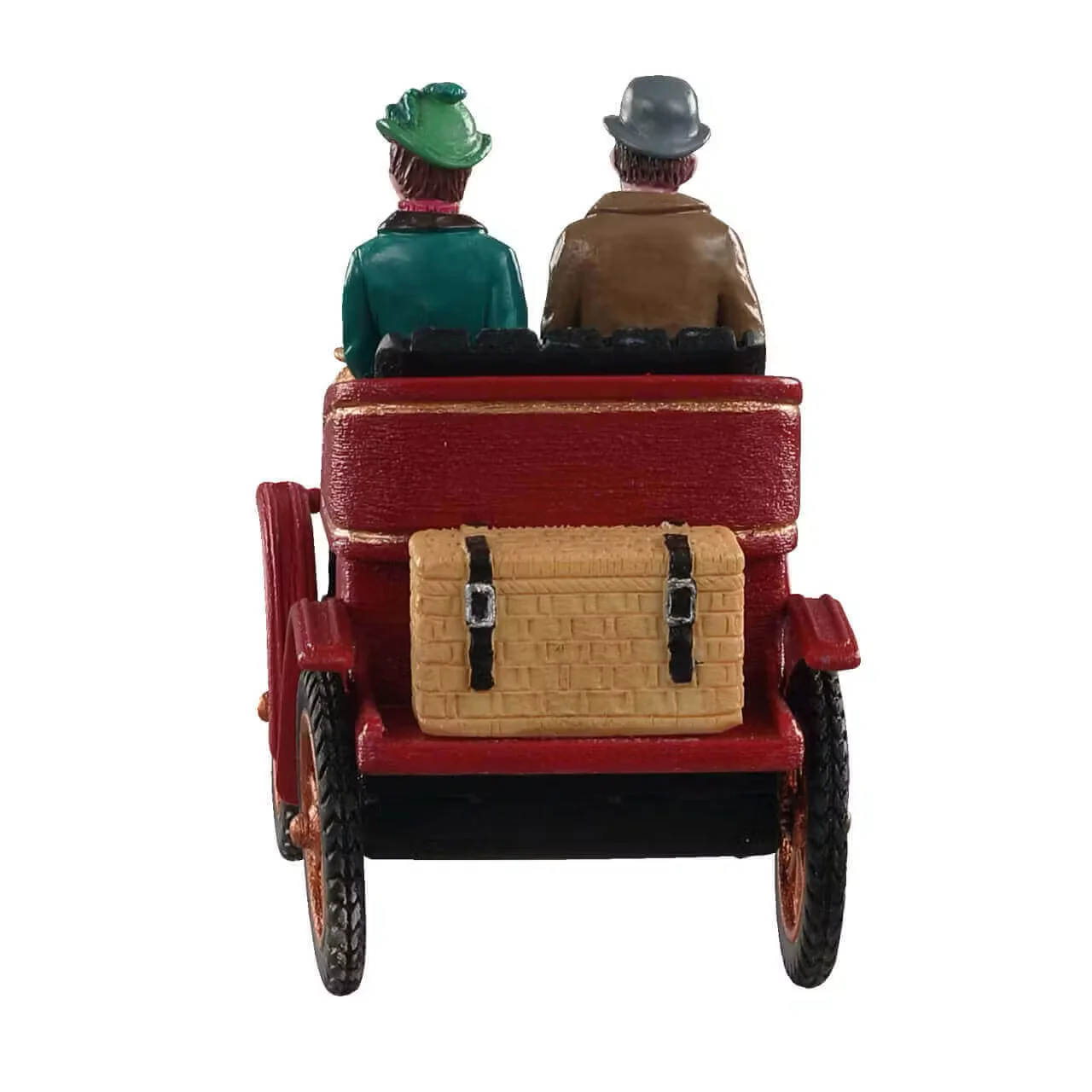 Lemax First Car In Town Red Vintage Car Christmas Village Figurine - Image 4