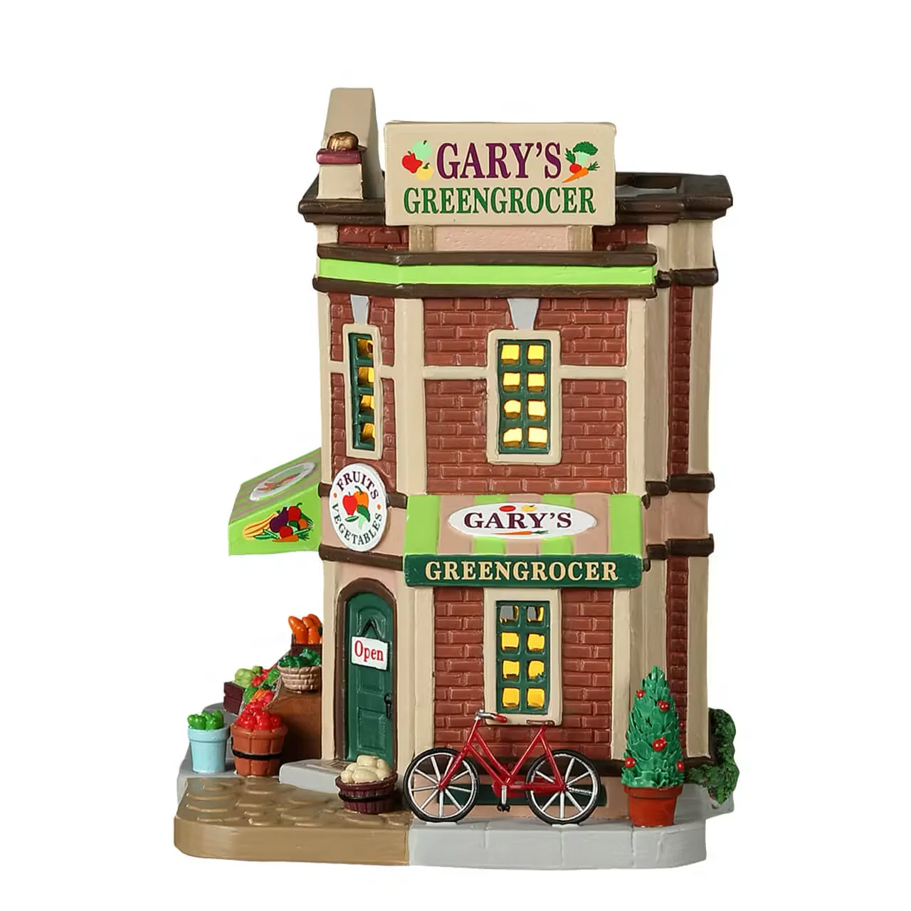 Lemax - Gary's Greengrocer Light Up Christmas Village Shop - Image 3