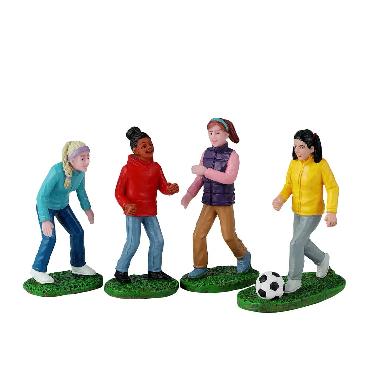 Lemax Girls Soccer Game Christmas Village Figurine