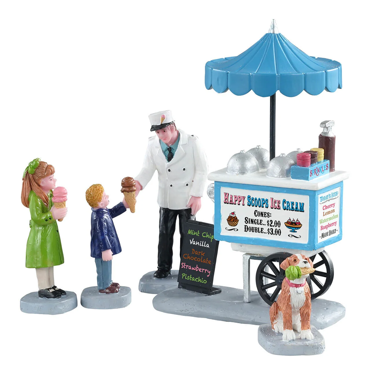 Lemax Happy Scoops Ice Cream Cart- Set of 5