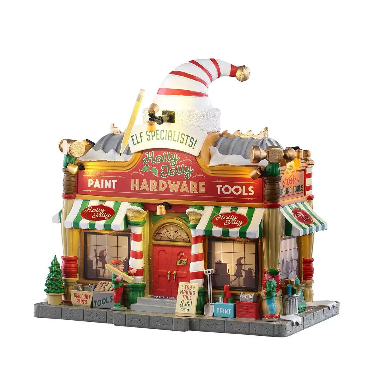 Lemax - Holly Jolly Hardware - Light Up Christmas Village Shop