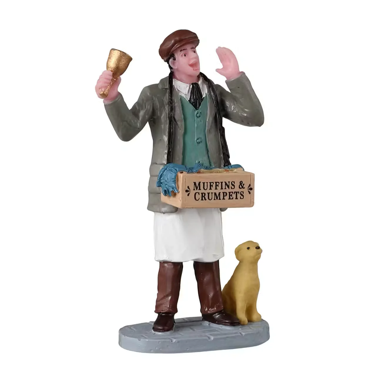Lemax - Hot Muffins And Crumpets Seller with Dog Christmas Village Figurine