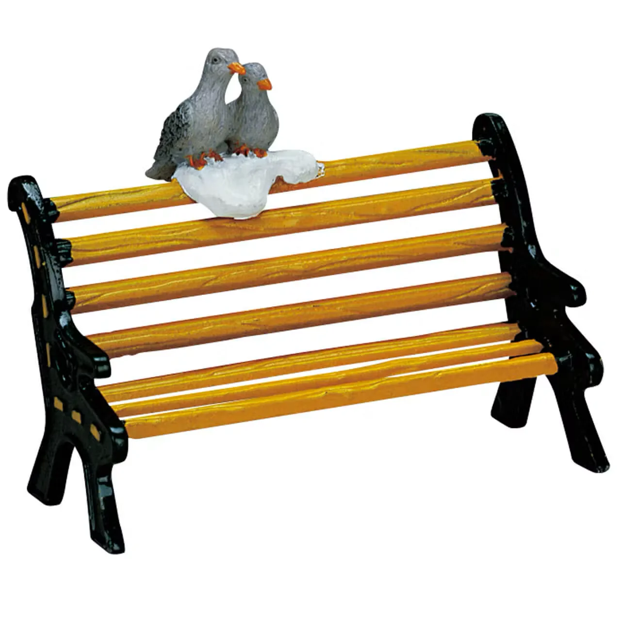Lemax Metal Bench with Perching Pigeons