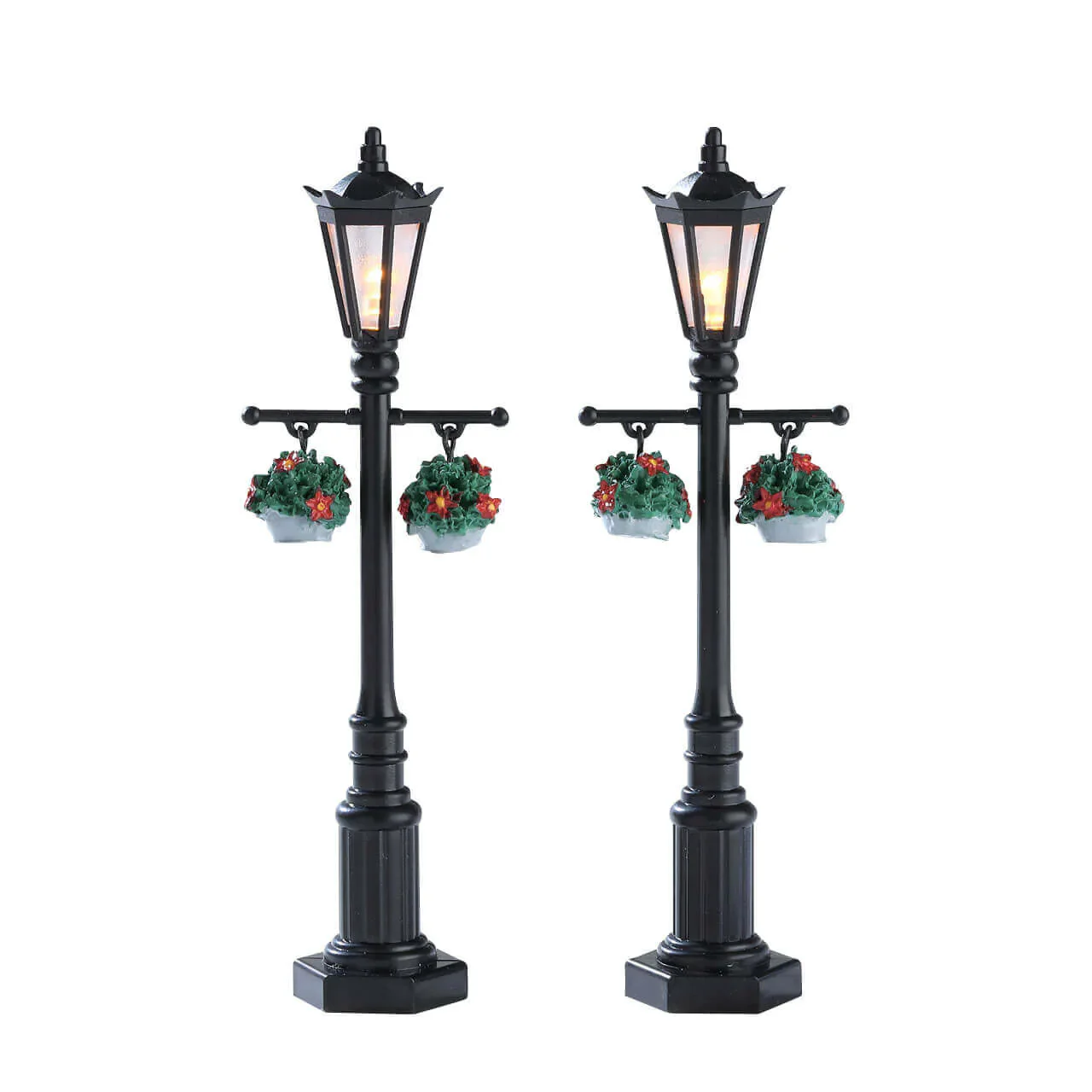 Lemax LED Light Up Old English Lamp Post - Set of 2