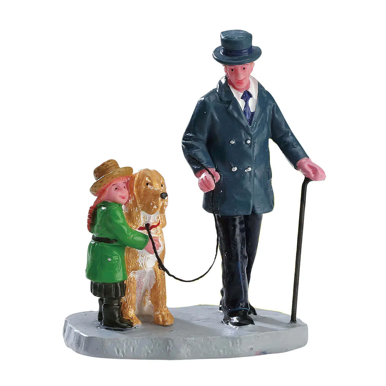 Lemax One Last Hug - Little Girl & Dog Hugging with Gentleman