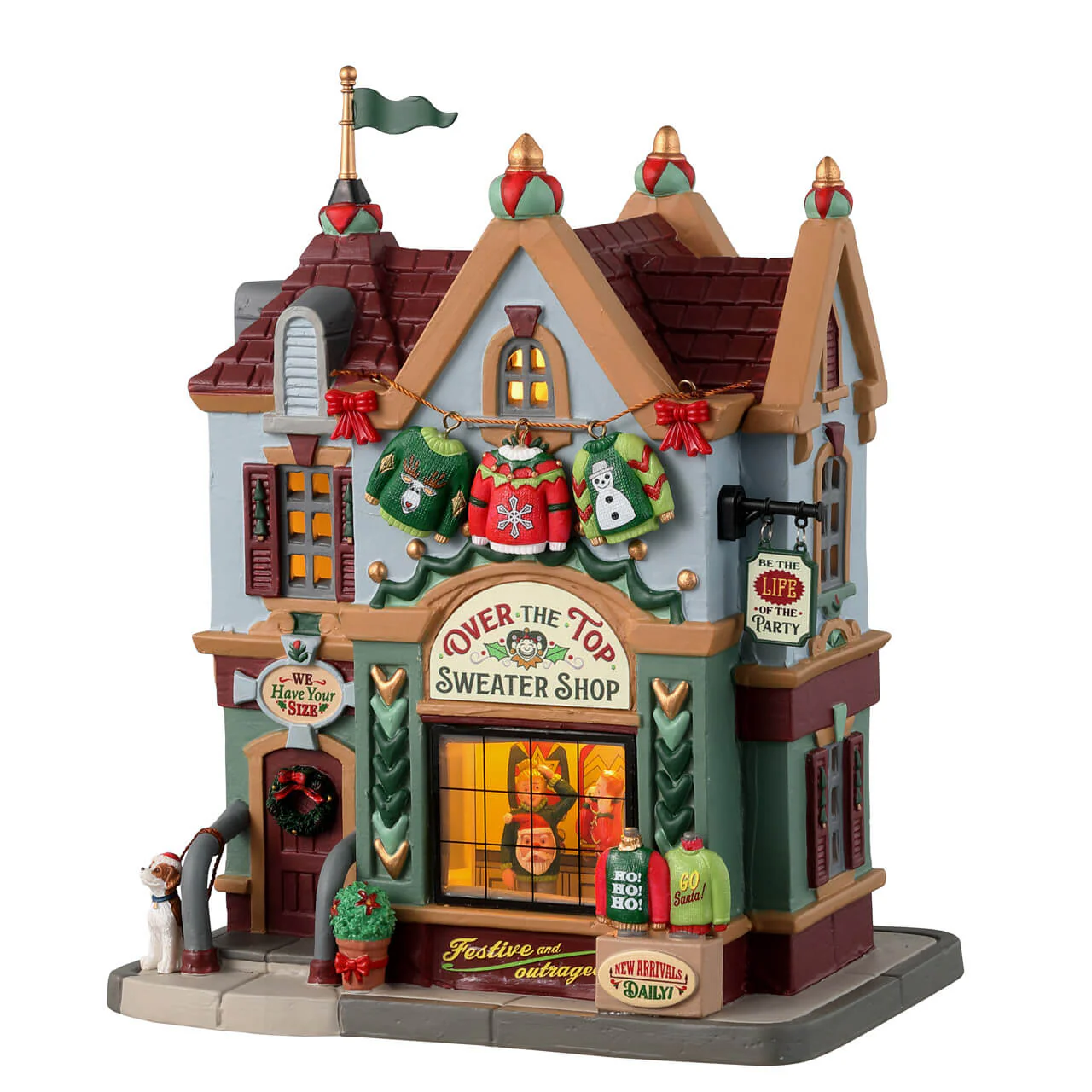Lemax Over The Top Sweater Shop - Christmas Village with LED Lights
