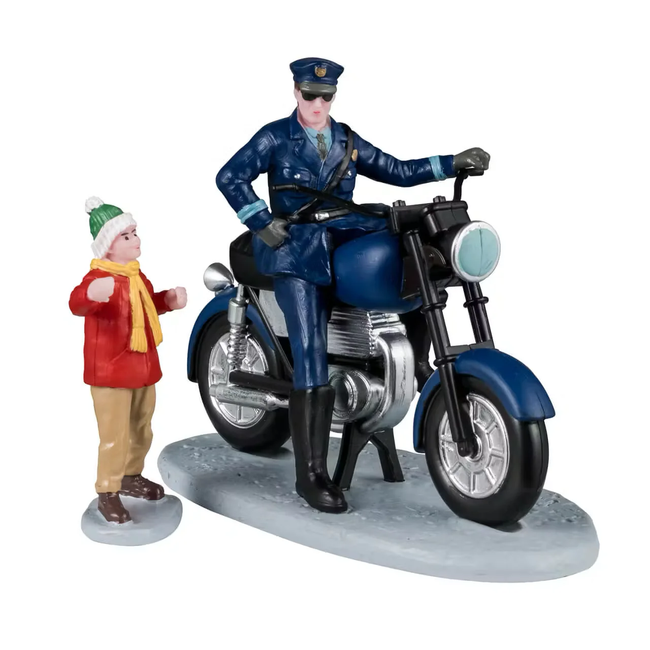 Lemax Police Officer on Motorbike Christmas Village Figurines