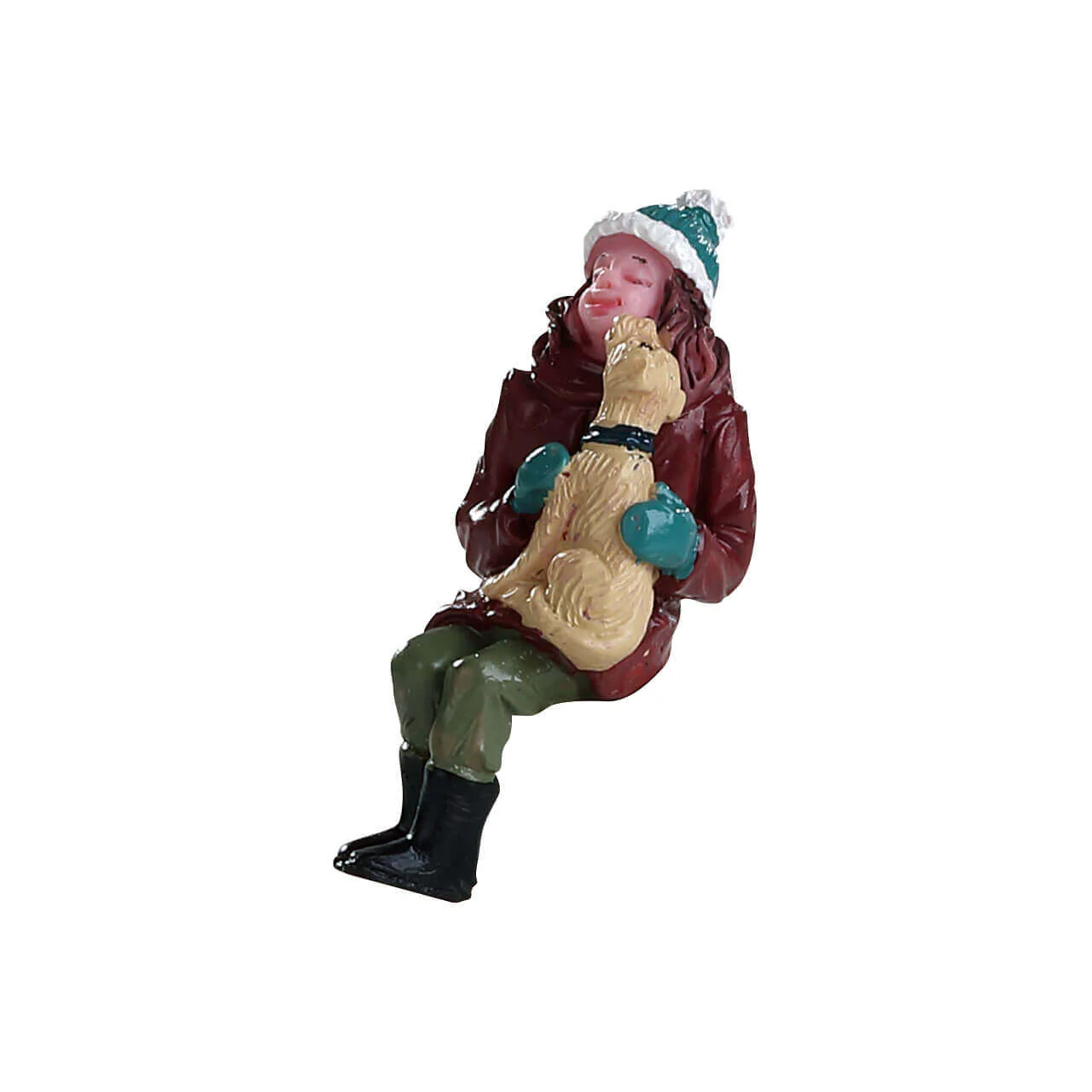 Lemax Puppy Kisses Girl with Dog- Sitting Christmas Village Figurine