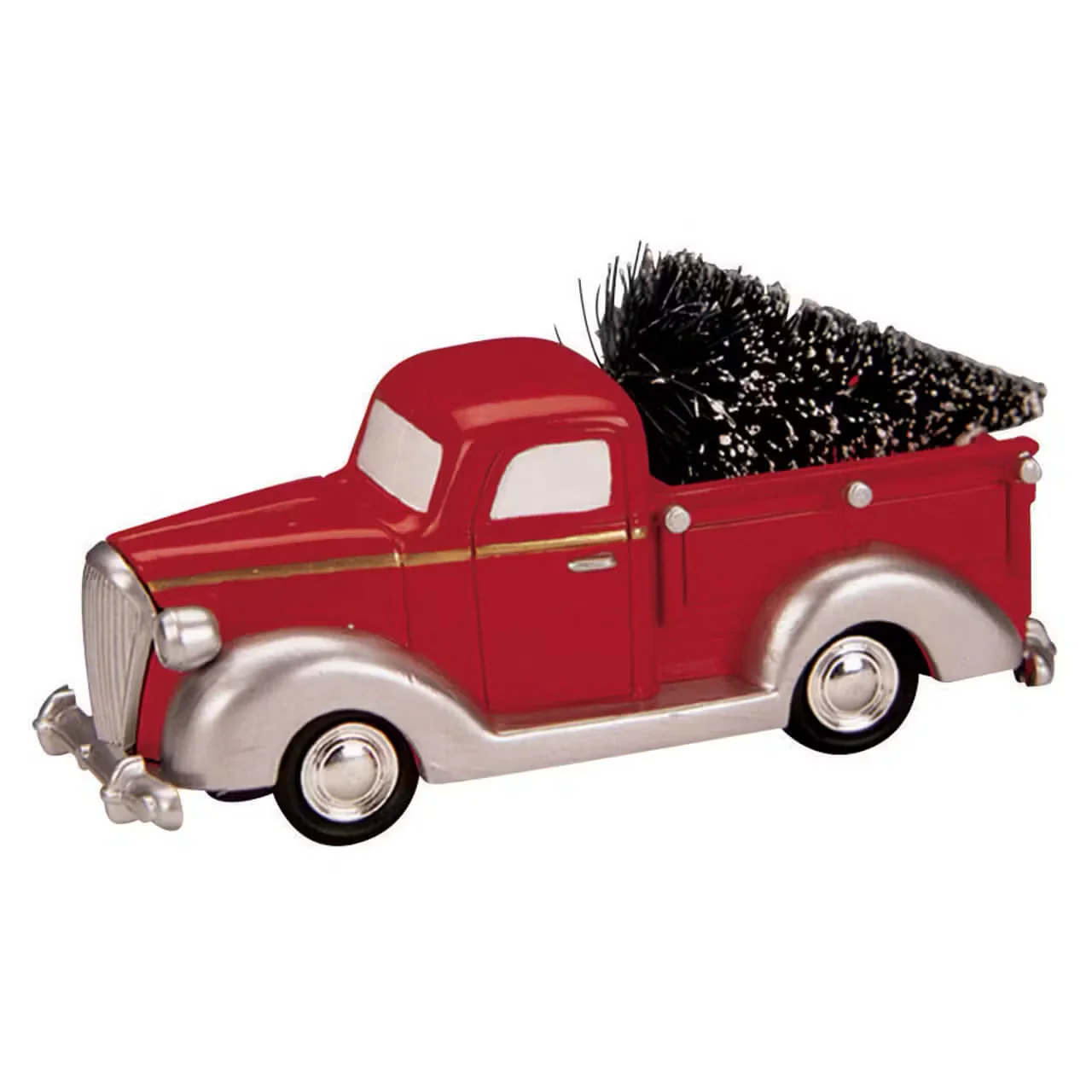 Lemax Red Pick-Up Truck with Christmas Tree in Back