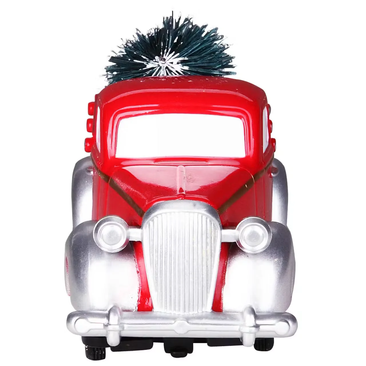 Lemax Red Pick-Up Truck with Christmas Tree in Back - Image 3