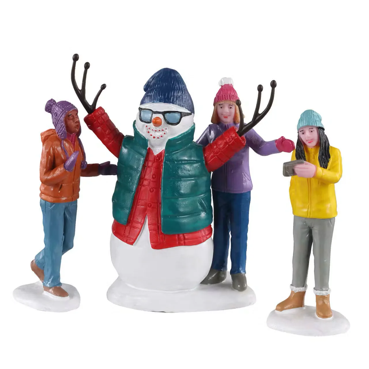 Lemax Snowman Selfie Christmas Village Figurine