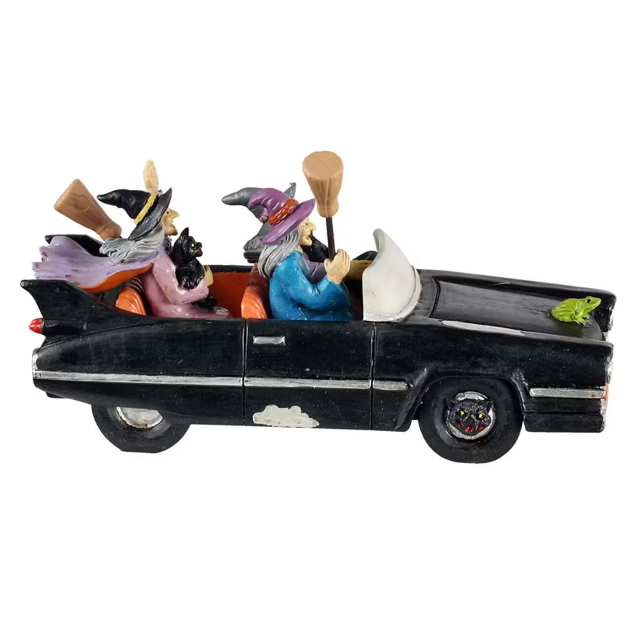 Lemax Spooky Town - Girls Night Out On Halloween Witches in Car - Image 4
