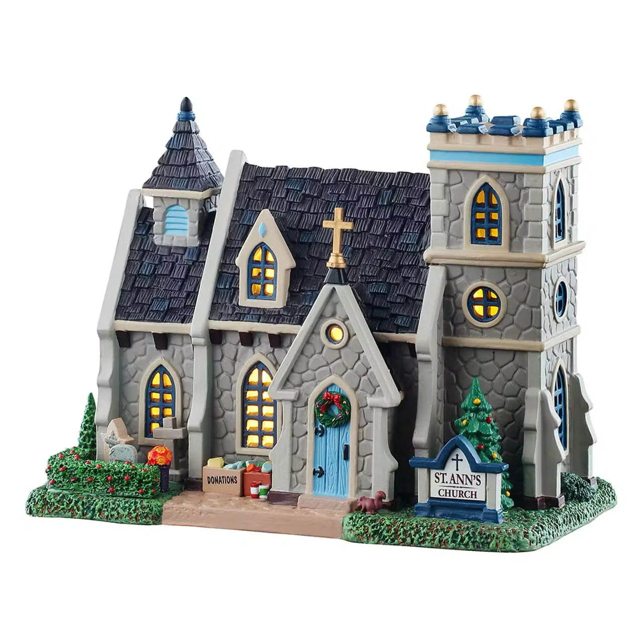 Lemax - St. Ann's Church Light Up Christmas Village Building