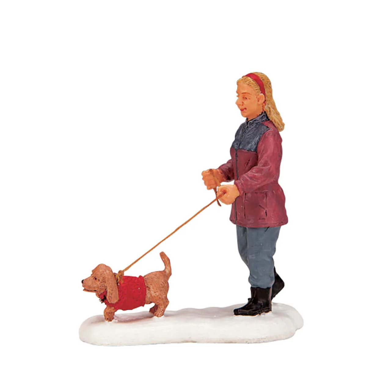 Lemax Strolling with Pooch- Christmas Village Figurine
