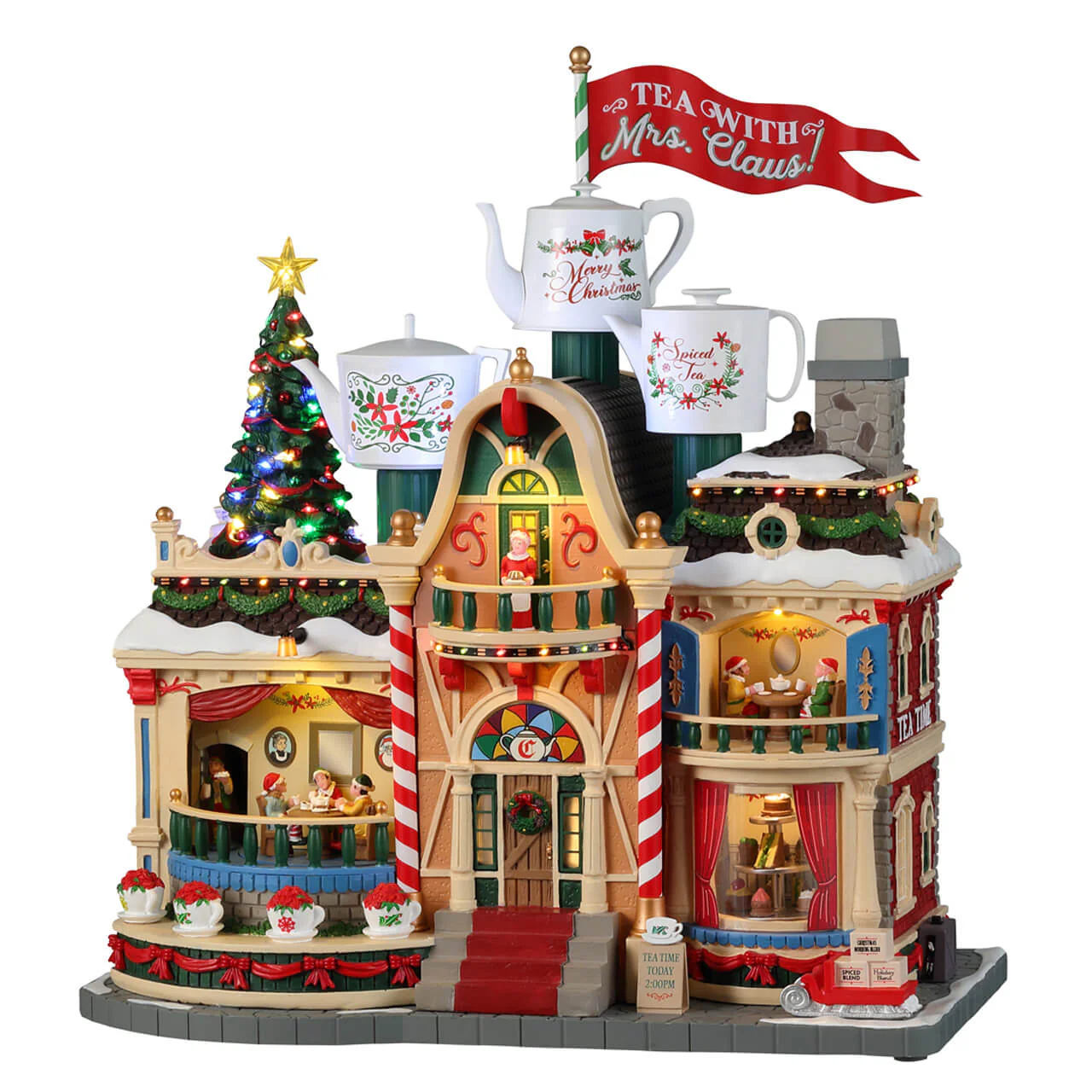 Lemax - Tea with Mrs. Claus Smoking Animated Christmas Village Scene with Lights, Sound & Motion