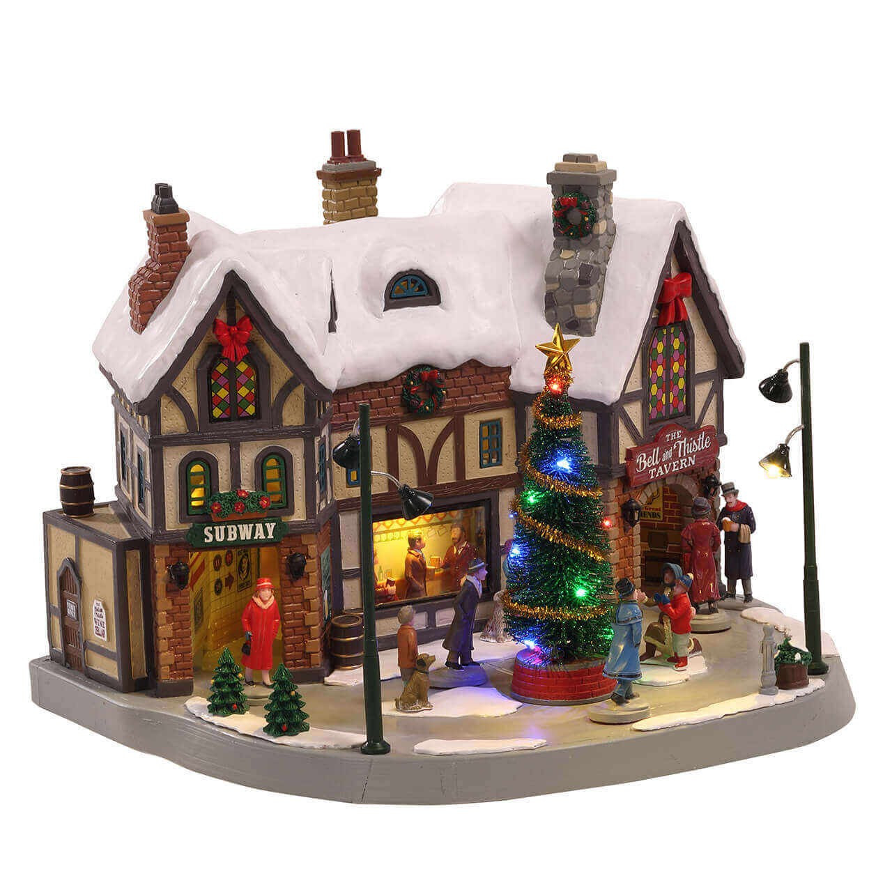 Lemax - The Bell & Thistle Tavern Animated with Lights, Motion & Sound