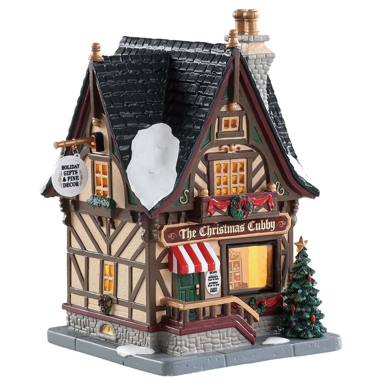 Lemax The Christmas Cubby - Christmas Village with LED Lights