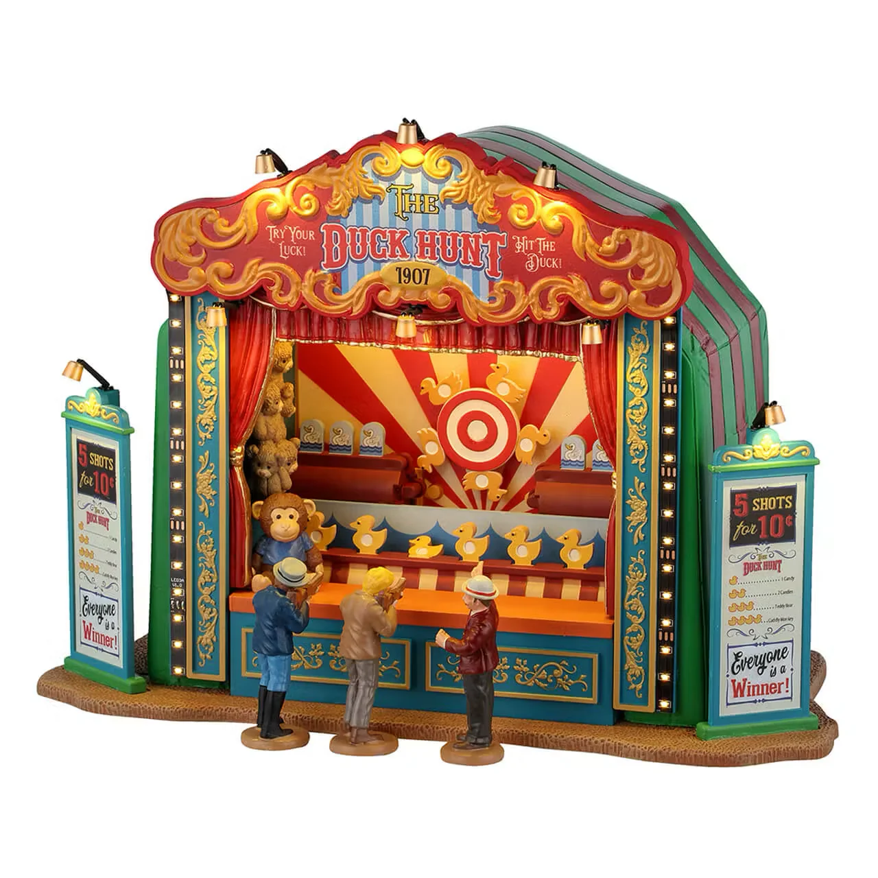 Lemax - The Duck Hunt Shooting Fairground Stall Animated with Lights, Sound & Motion