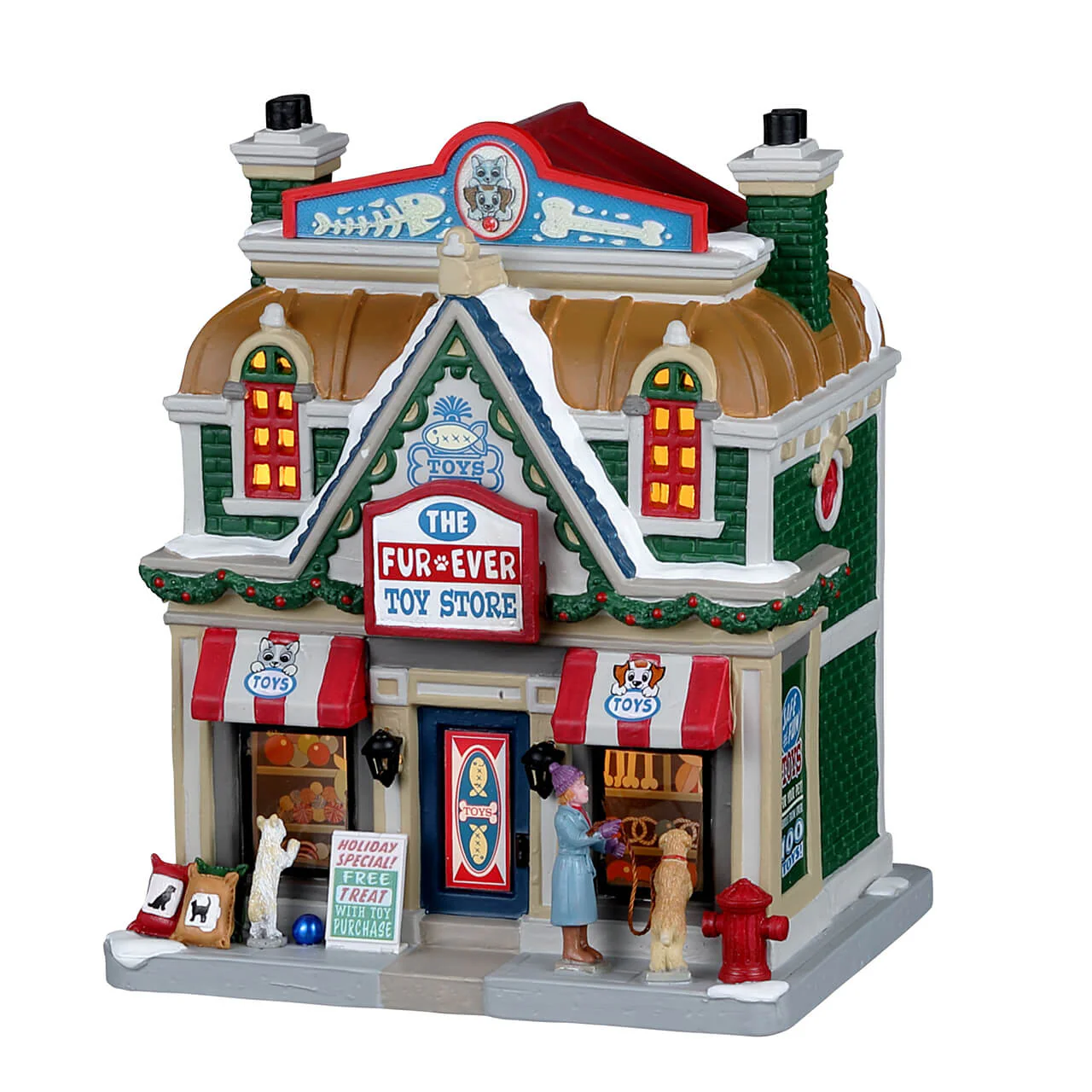 Lemax The Fur-Ever Pet Toy Store - Christmas Village with LED Lights