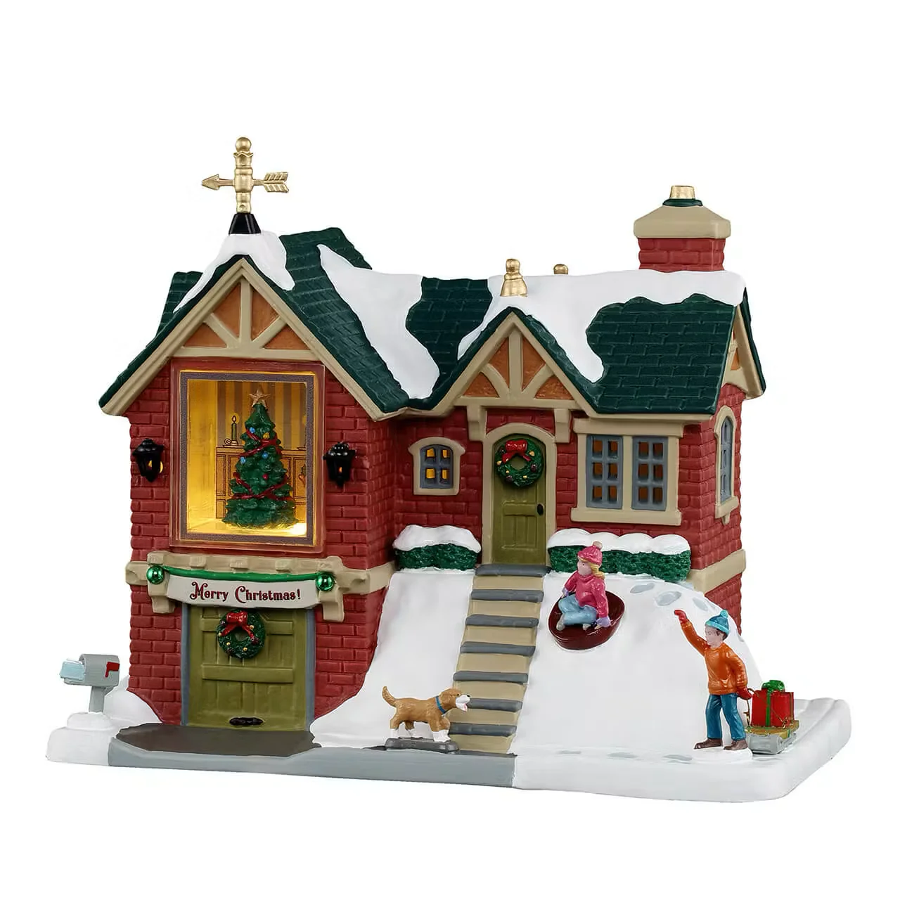 Lemax - The Little Brick House Light Up Christmas Village Building