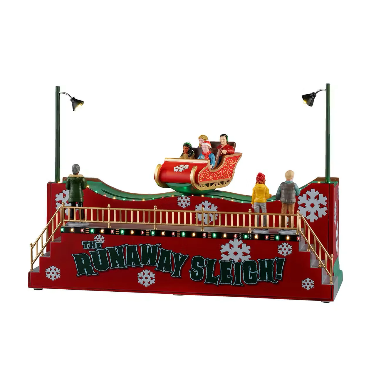 Lemax The Runaway Sleigh Fairground Ride - with Lights & Motion