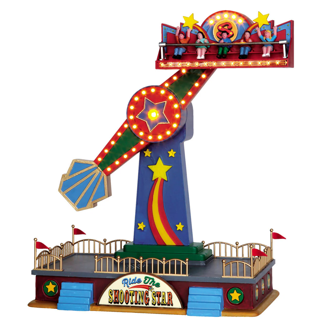 Lemax The Shooting Star Fairground Ride - with Lights, Sound & Motion