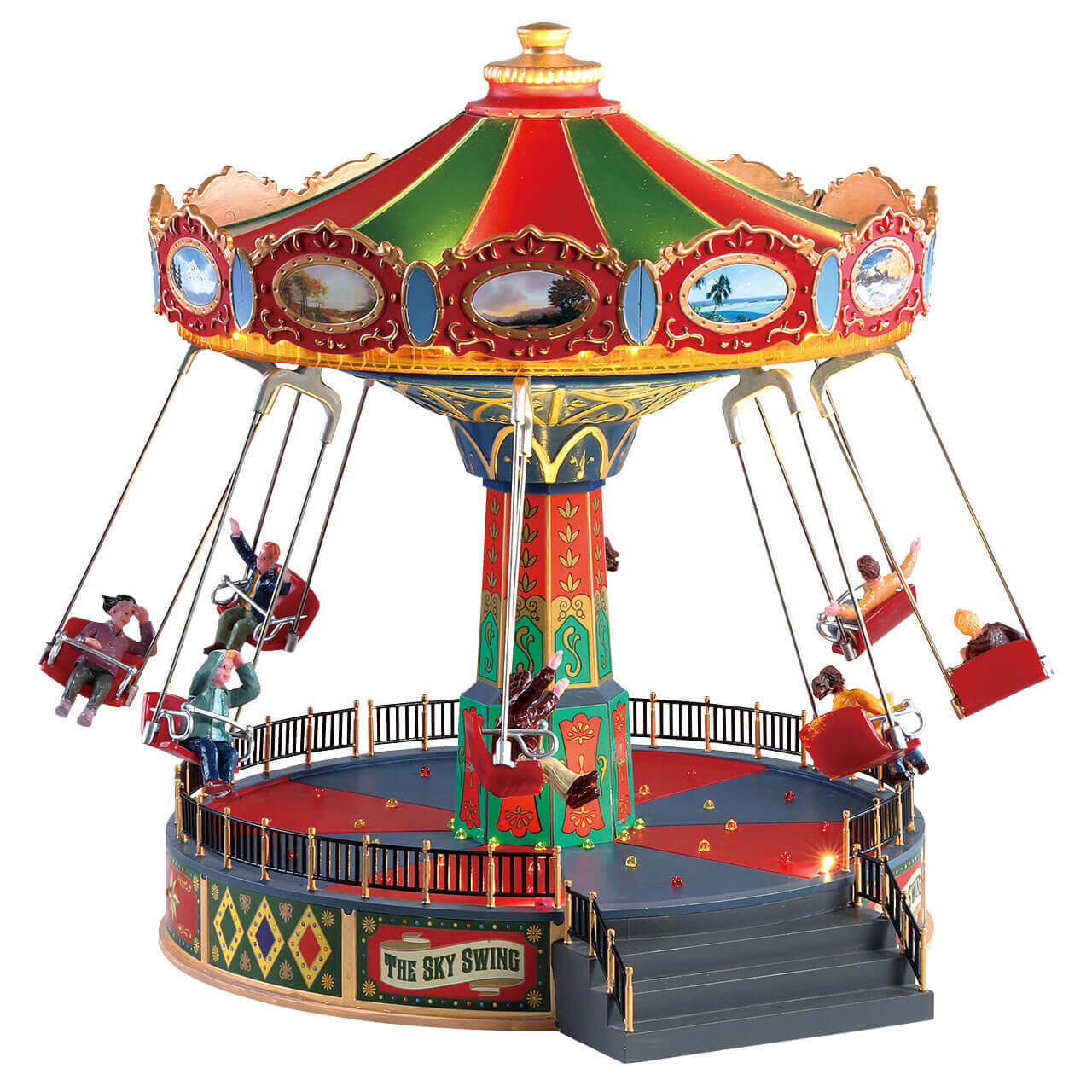 Lemax The Sky Swing Fairground Ride - with Lights, Sound & Motion