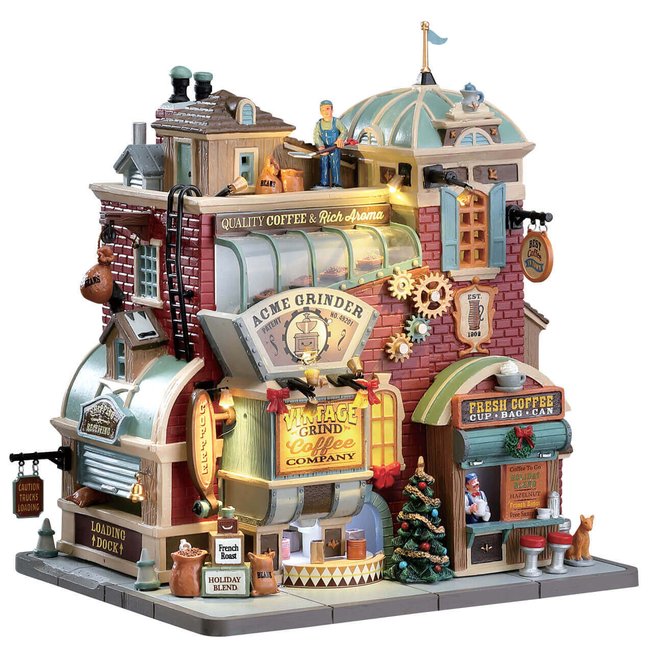 Lemax - Vintage Grind Coffee Company Animated with Lights, Motion & Sound