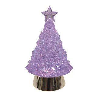 Light Up Colour Changing Christmas Tree Glitter Water Spinner 23cm