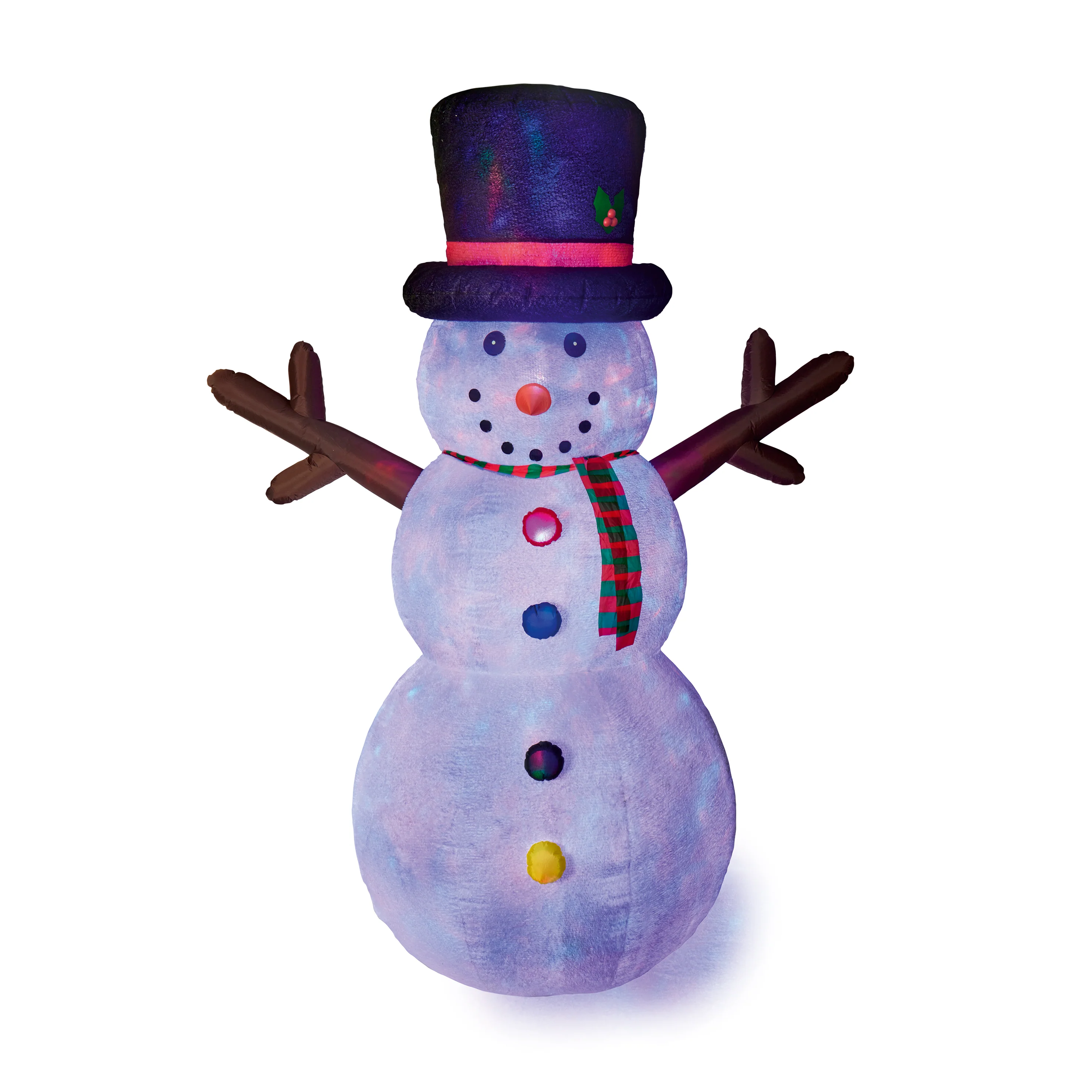 Mega Giant Inflatable Plush Light Up Snowman Christmas Decoration - 360cm